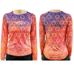 NWOT ~ Reel Life Defender Series L/S Sun Ray Sundial Fish Top ~ Women's Size XXL